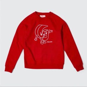 Glossier Crewneck/Sweatshirt - Holiday 2020 (Red) (Size: M)